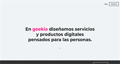 Desktop Screenshot of geekia.es